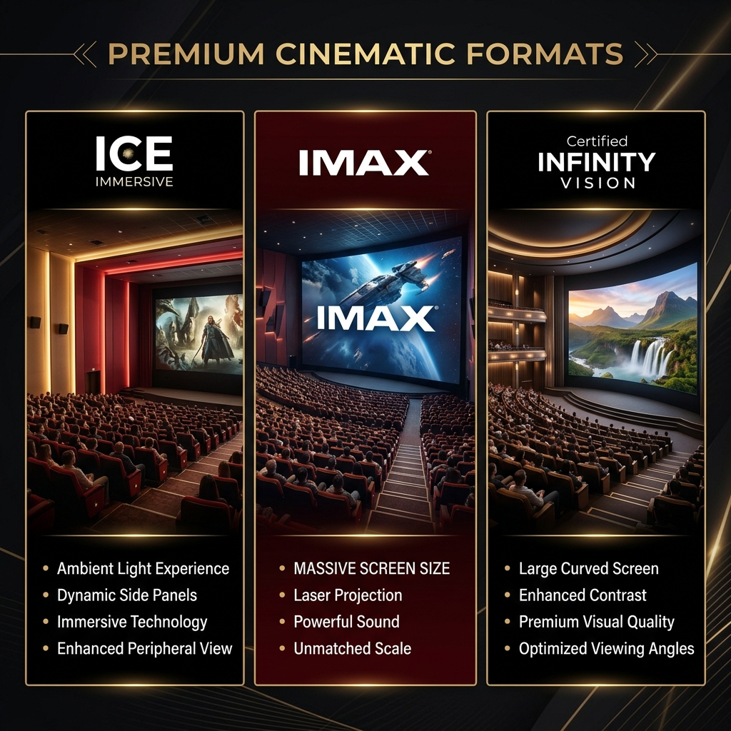 ICE Immersive vs Infinity Vision vs IMAX: Complete Comparison